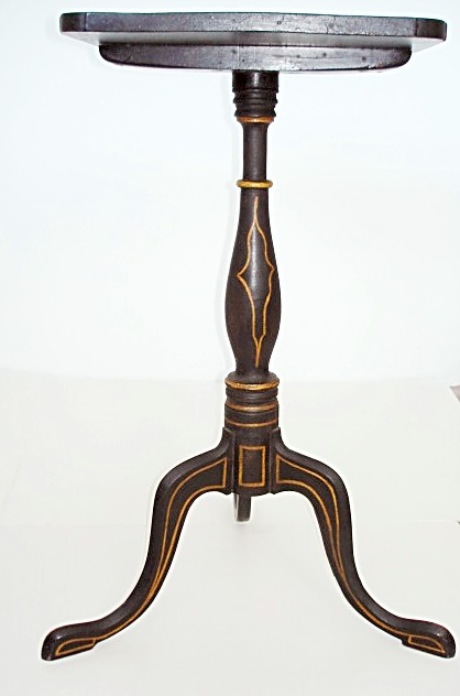 RARE QUEEN ANNE CANDLESTAND IN OLD PAINT.
